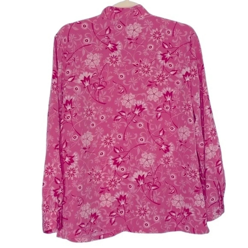 New TOG Shop Petites Pink Button Down Top Size 12 P - Picture 2 of 10